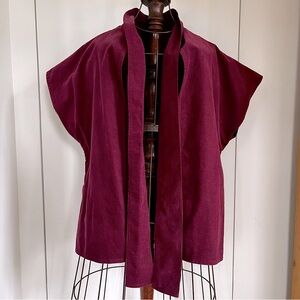 Corduroy layering jacket with neck tie from indie designer Superella— Size S